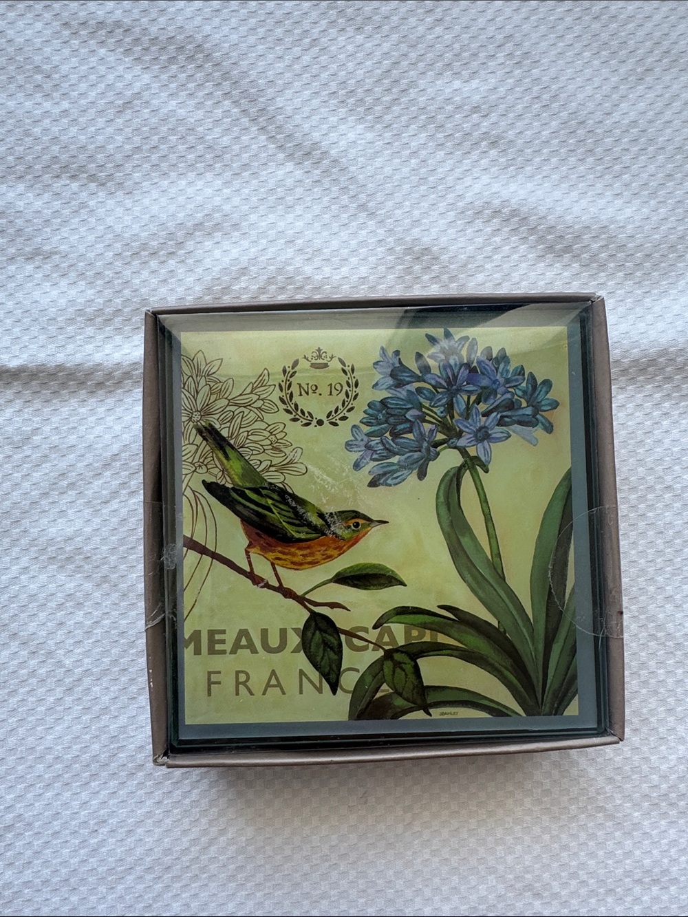 Set of 4 French themed glass bird coasters from Pier 1. - Picture 7 of 8